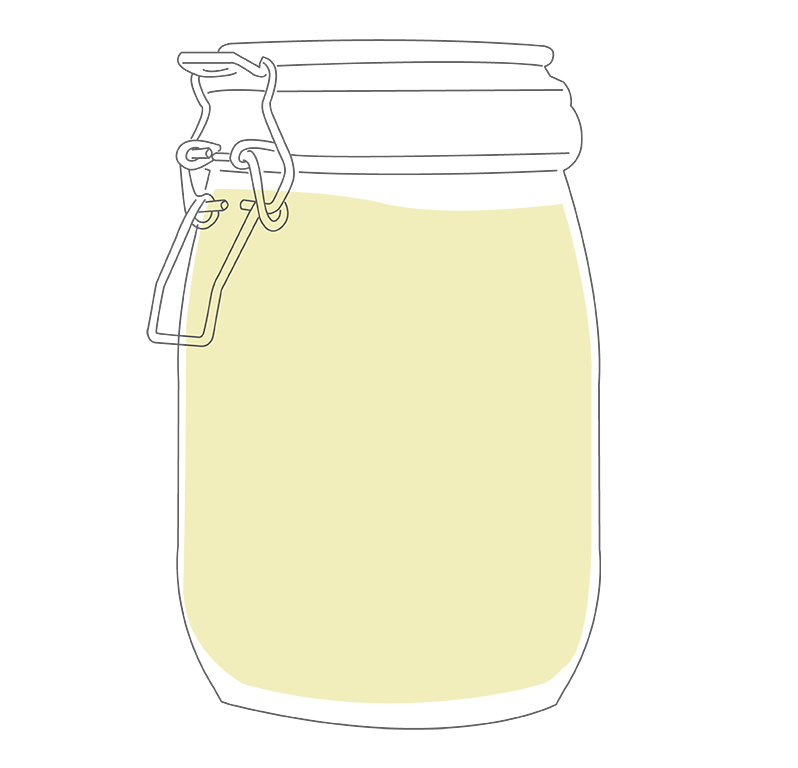 きな粉パウダーの入った瓶の手書き風イラスト